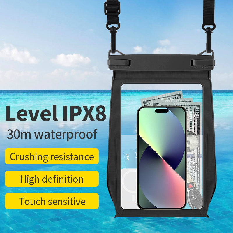 8.2-inch Phone Bag IPX8 Waterproof 30m Underwater Touch Screen Phone Case with Lanyard 8.2-inch Phone Bag IPX8 Waterproof 30m Underwater Touch Screen Phone Case with Lanyard